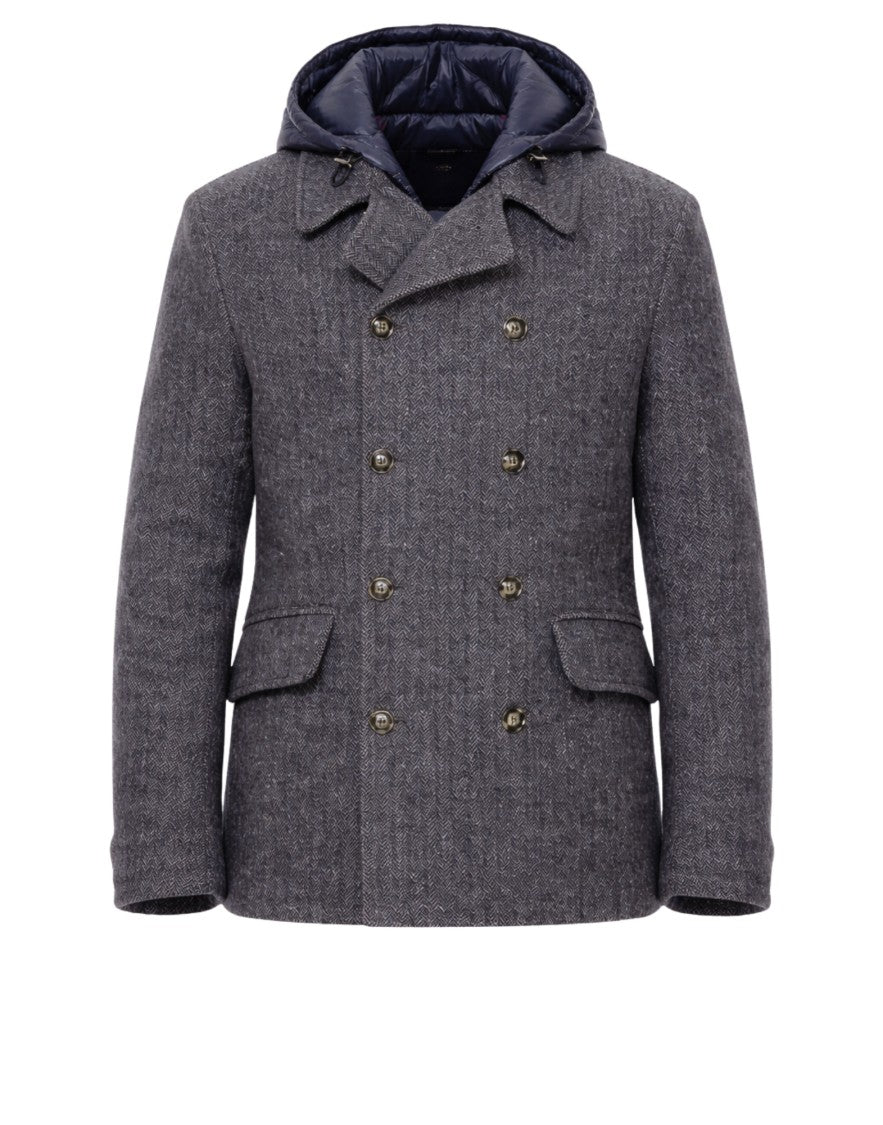 Agf Men's Peacoat With Detachable Inner