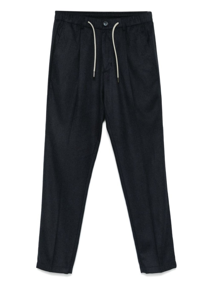 Herno One-Pleat Blue Trousers