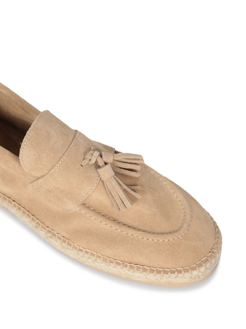 Lardini Beige Suede Espadrilles With Charming Bow Detail