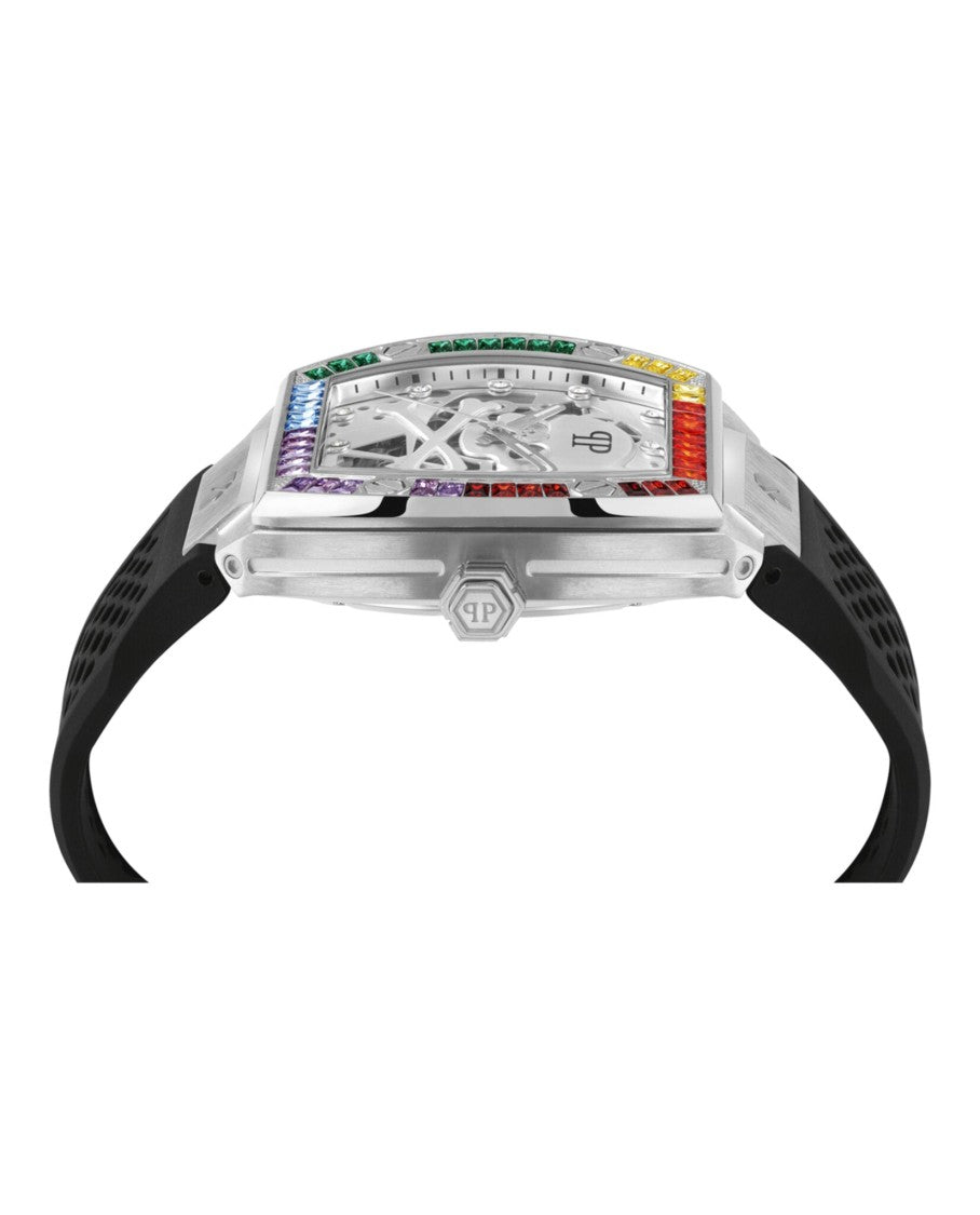 Philipp Plein Skeleton Automatic Watch With Leo Crystal Bezel