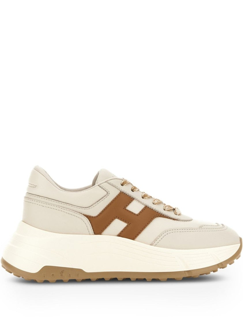 Hogan Silk And Nylon Padded Ankle Sneakers