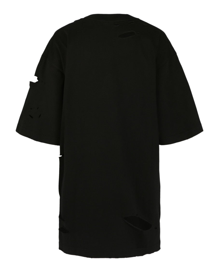 Balenciaga Caps Destroyed Boxy Fit T-Shirt