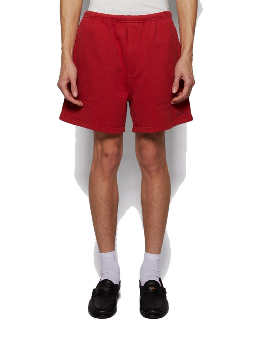 Bode Camper Sweat Shorts Red