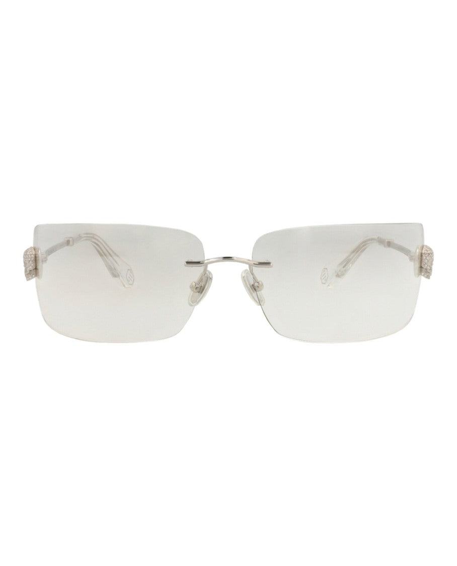 Philipp Plein Square-Frame Acetate Sunglasses With Crystal Embellishments