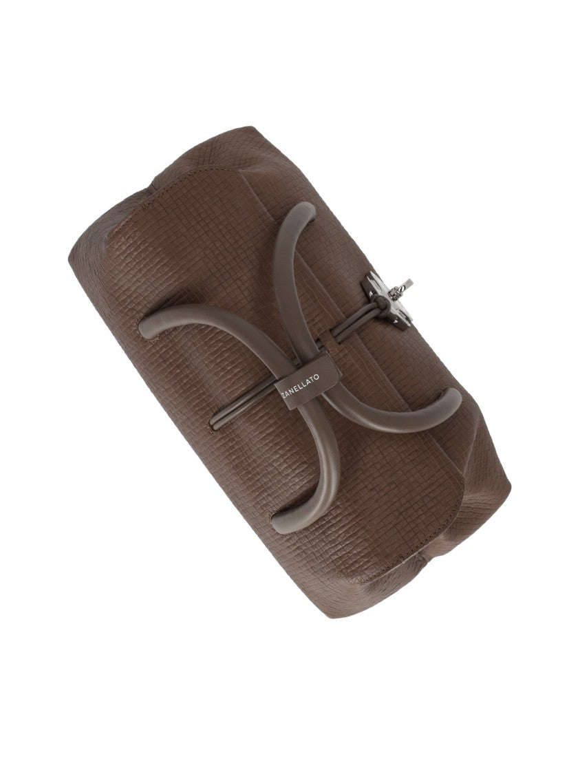 Zanellato Srl Structured Textured Leather Shoulder Bag