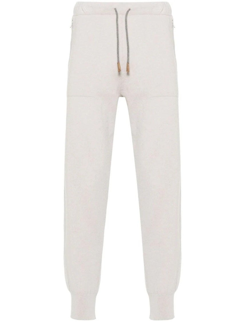 Eleventy Beige Cashmere Relaxed Fit Sweater Pants