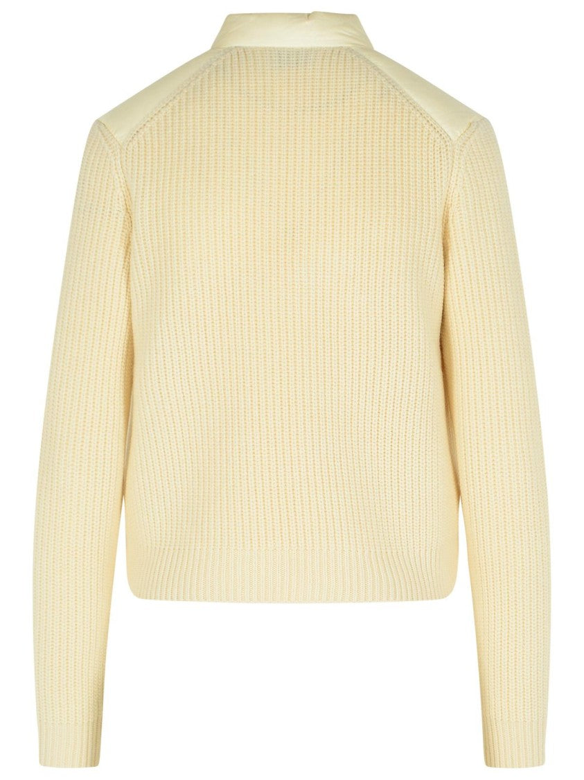 Moncler Tricot Cardigan In Virgin Wool And Cashmere Blend