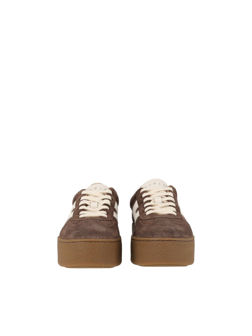 Hogan Brown Suede H698 Low-Top Sneakers