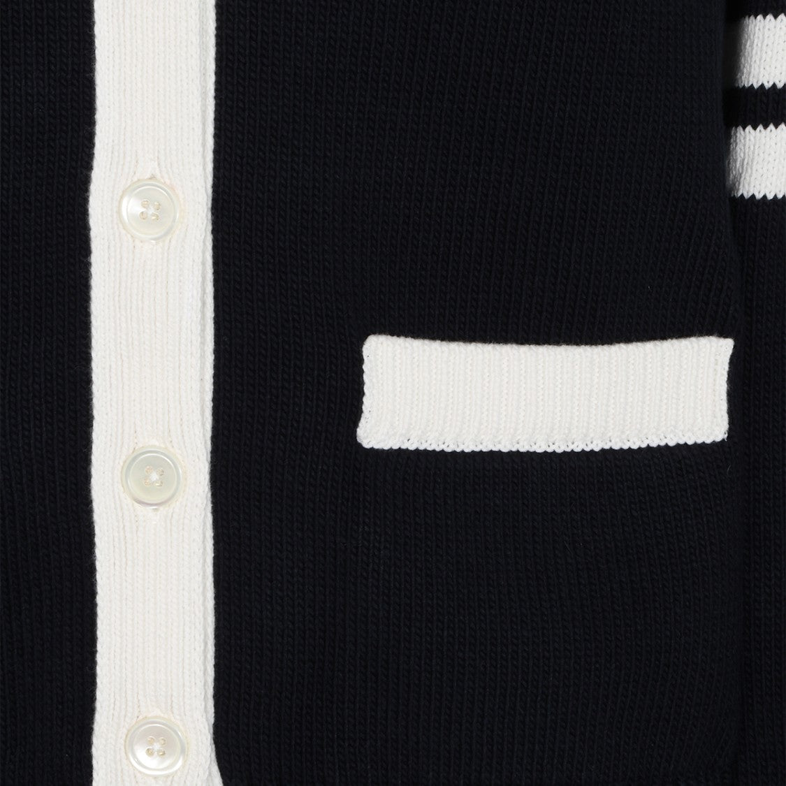 Thom Browne Button-Down Cardigan With Dachshund Silhouette And Striped Accents