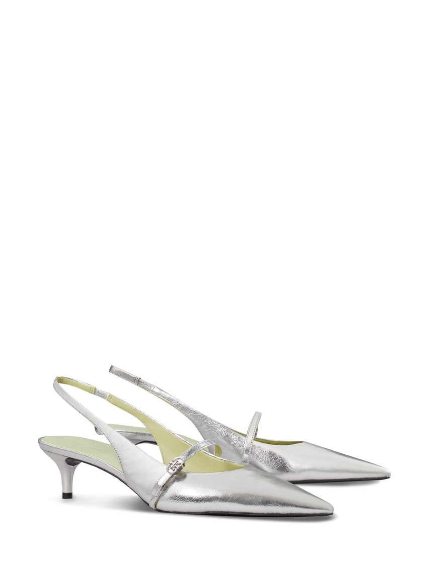Tory Burch Pointed Toe Mary Jane Pump With Double T Buckle Detail