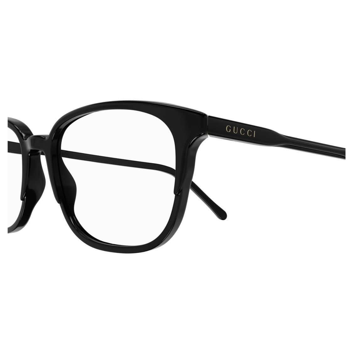 Gucci Gg1213o Glossy Black Acetate Square Frame Eyeglasses