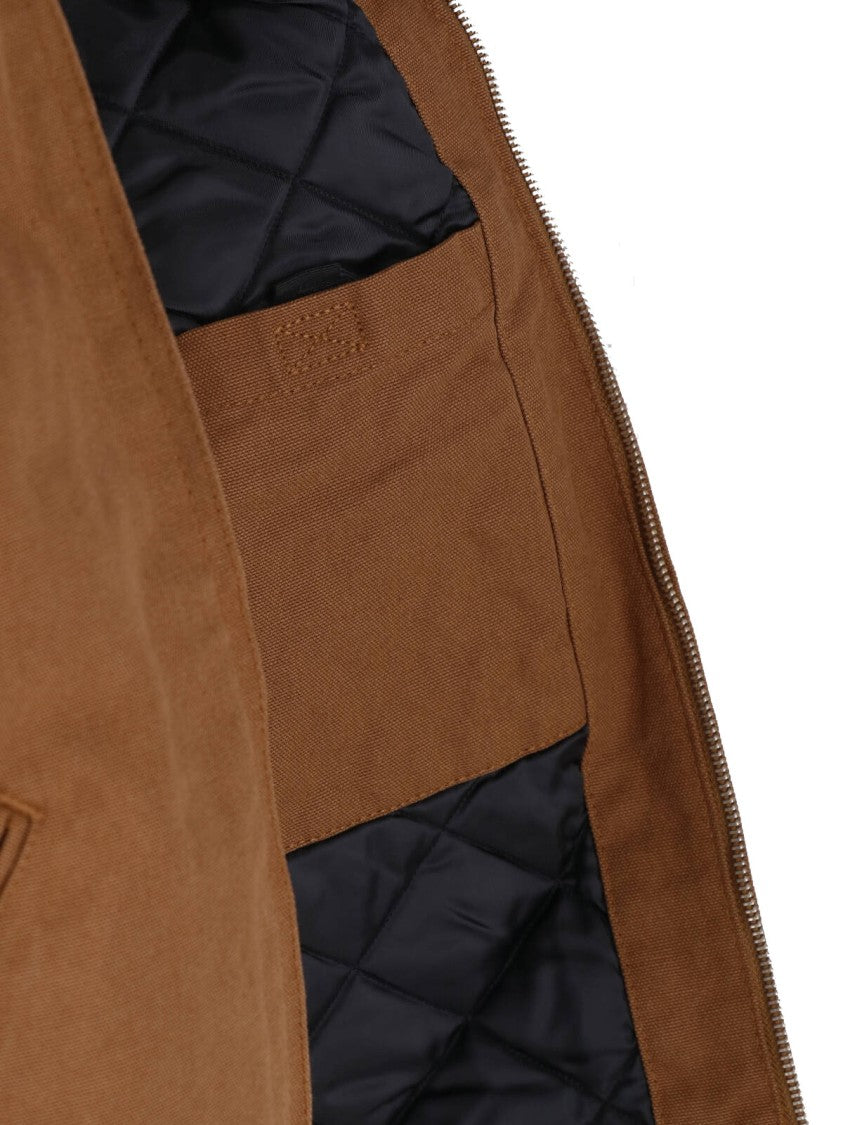 Carhartt Wip Brown Og Detroit Cotton Zip-Up Jacket