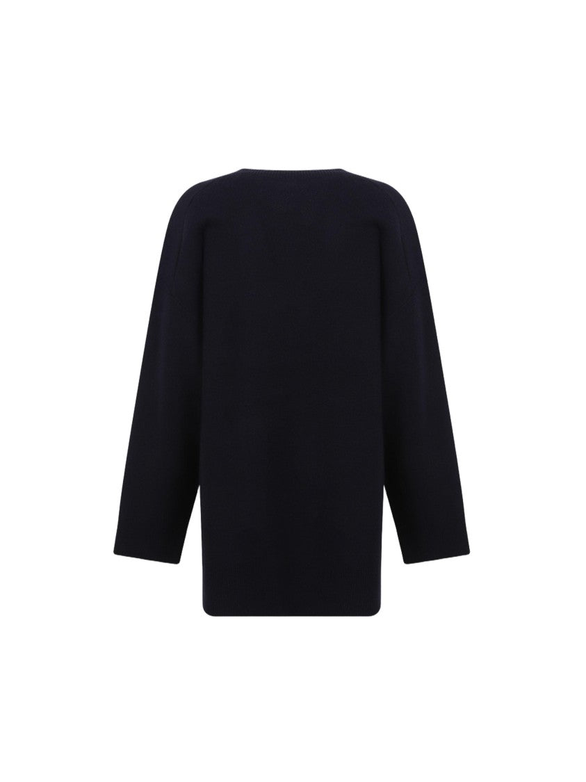 Totême Deep V-Neck Longline Cardigan With Button-Down Front