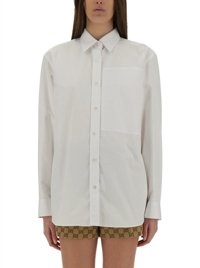 Gucci Cotton Poplin Shirt With Classic Button-Down Design
