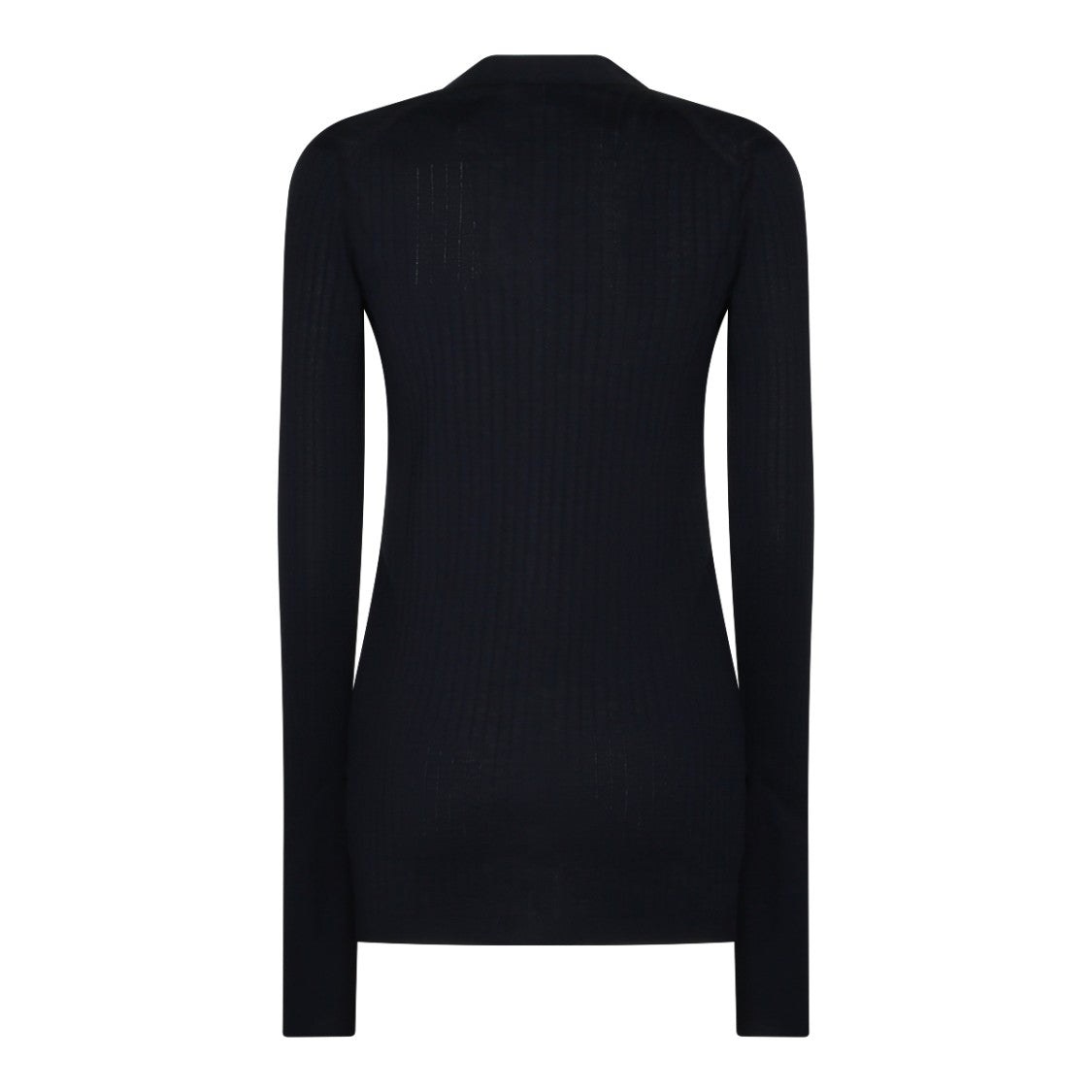 Malo Cotton Knit Sweater With V-Neckline And Ribbed Finish