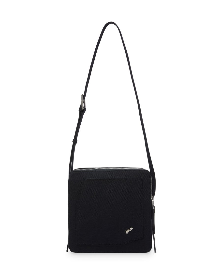 Adererror Asymmetric Grained Leather Crossbody Bag