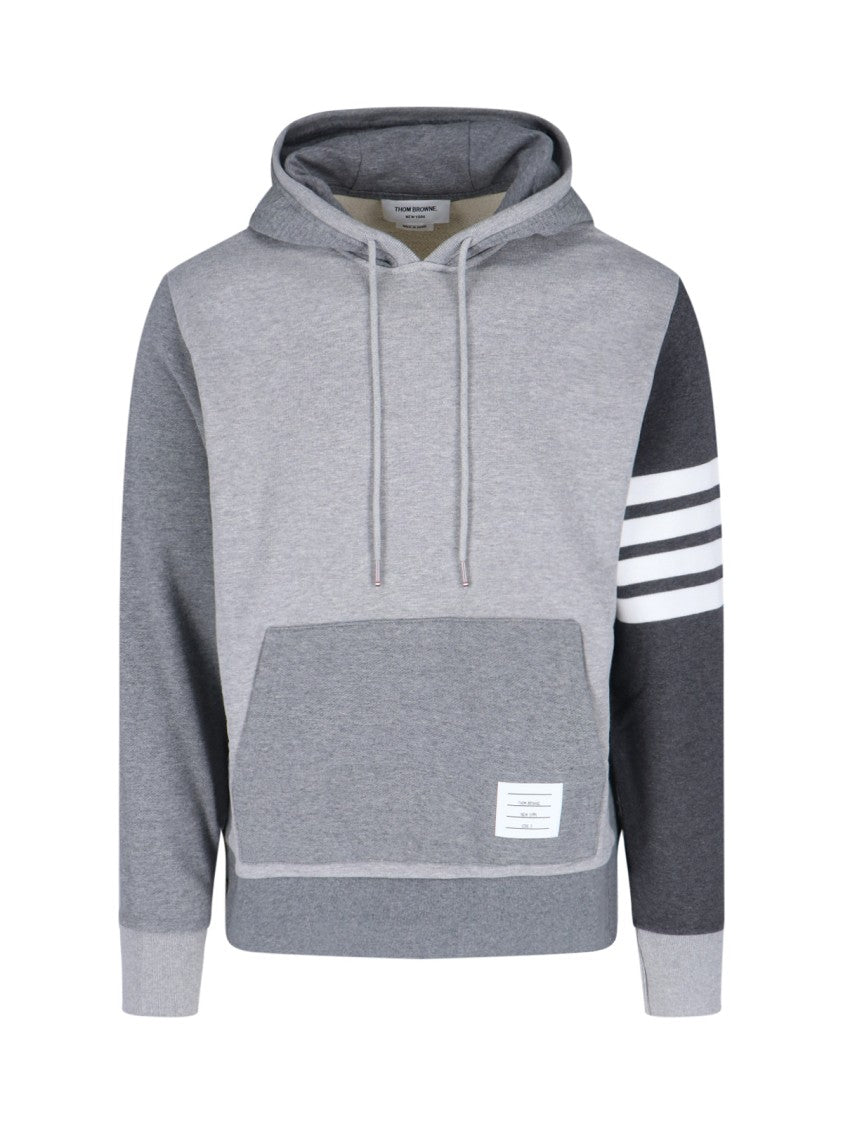 Thom Browne Loopback 4-Bar Hoodie Sweatshirt – Grey