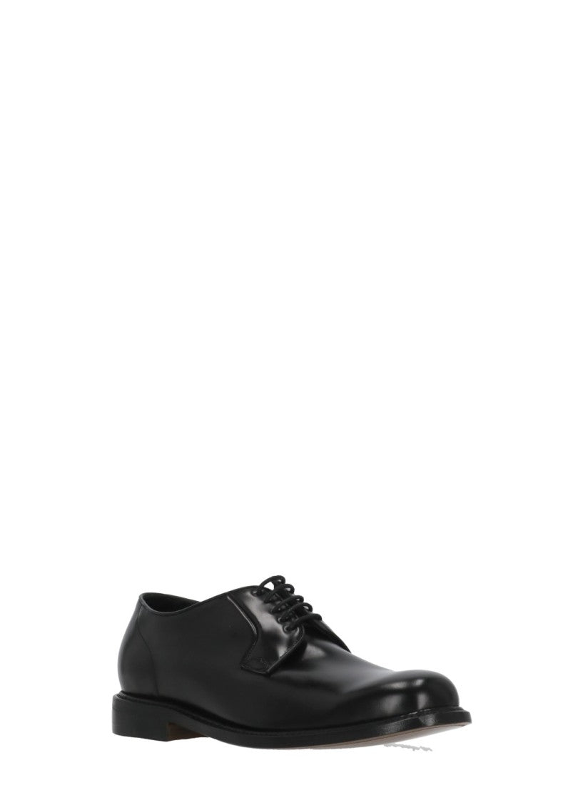 Berwick 1707 Black Smooth Leather Lace-Up Brogues