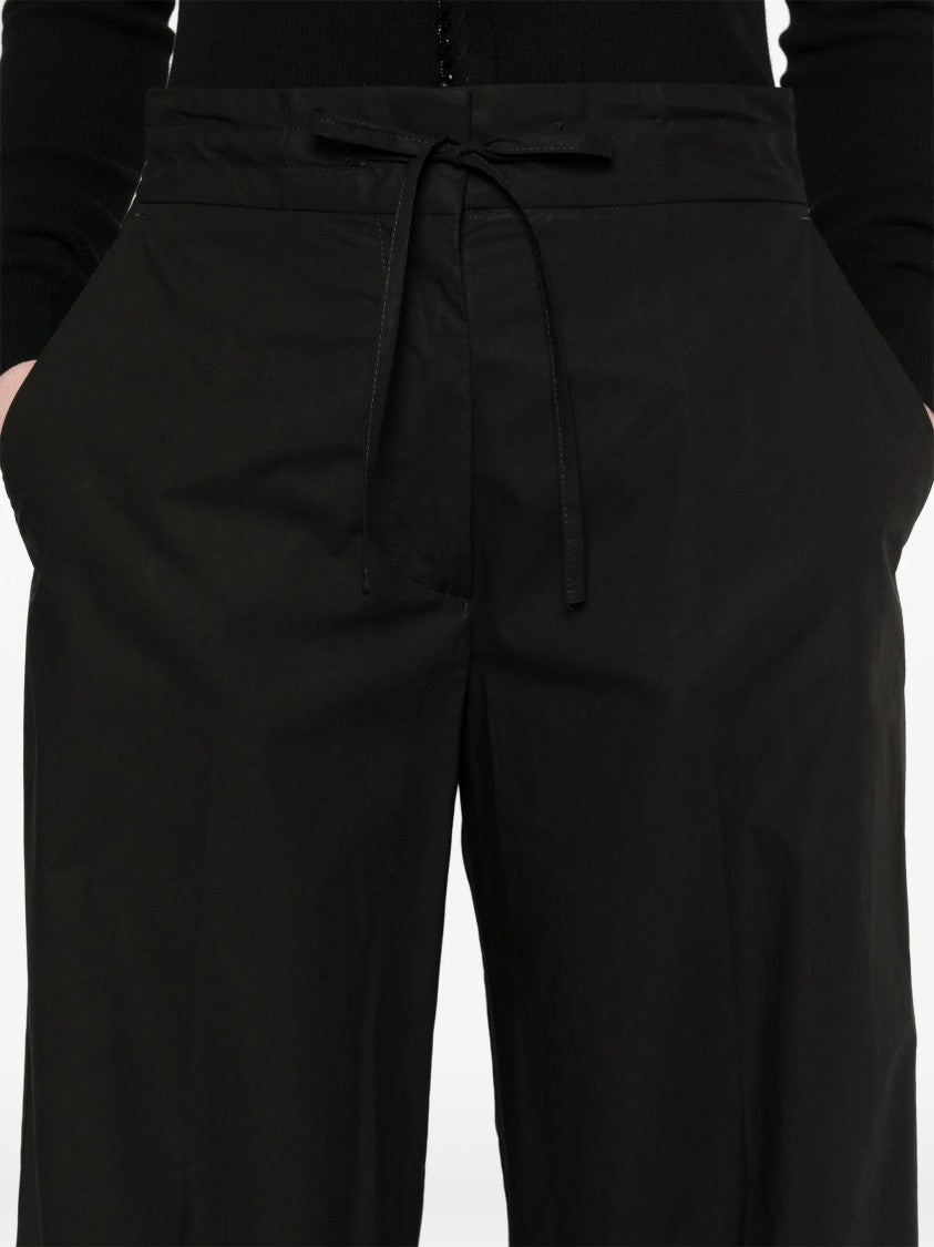 P.A.R.O.S.H. Pantaloni Wide Leg Drawstring Cotton Pants