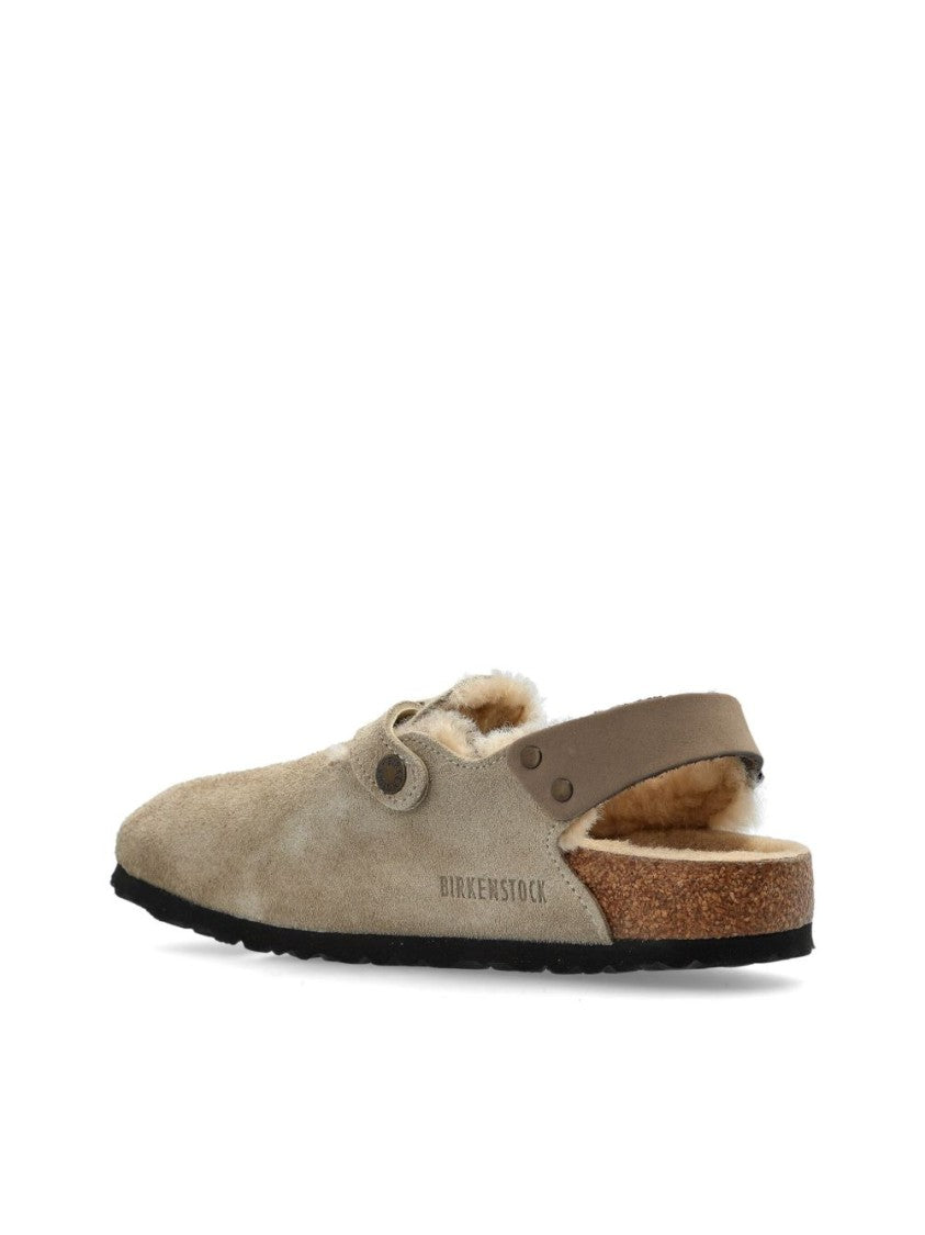 Birkenstock Closed-Toe Suede Sandals With Adjustable Buckle
