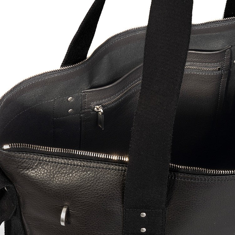Rick Owens Mahogany/Oyster Leather Hollywood Trolley Bag