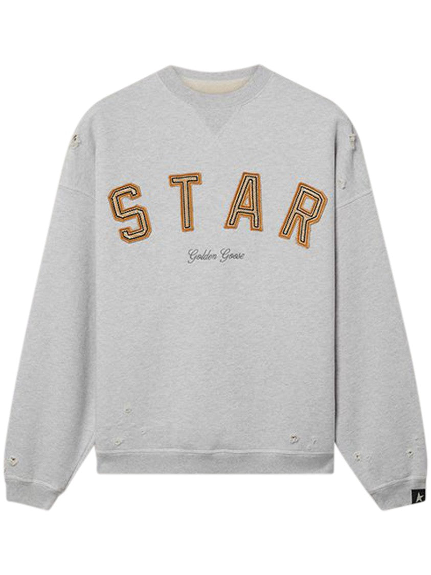 Golden Goose Relaxed Fit Distressed Sweatshirt With Bold 'Star' Lettering