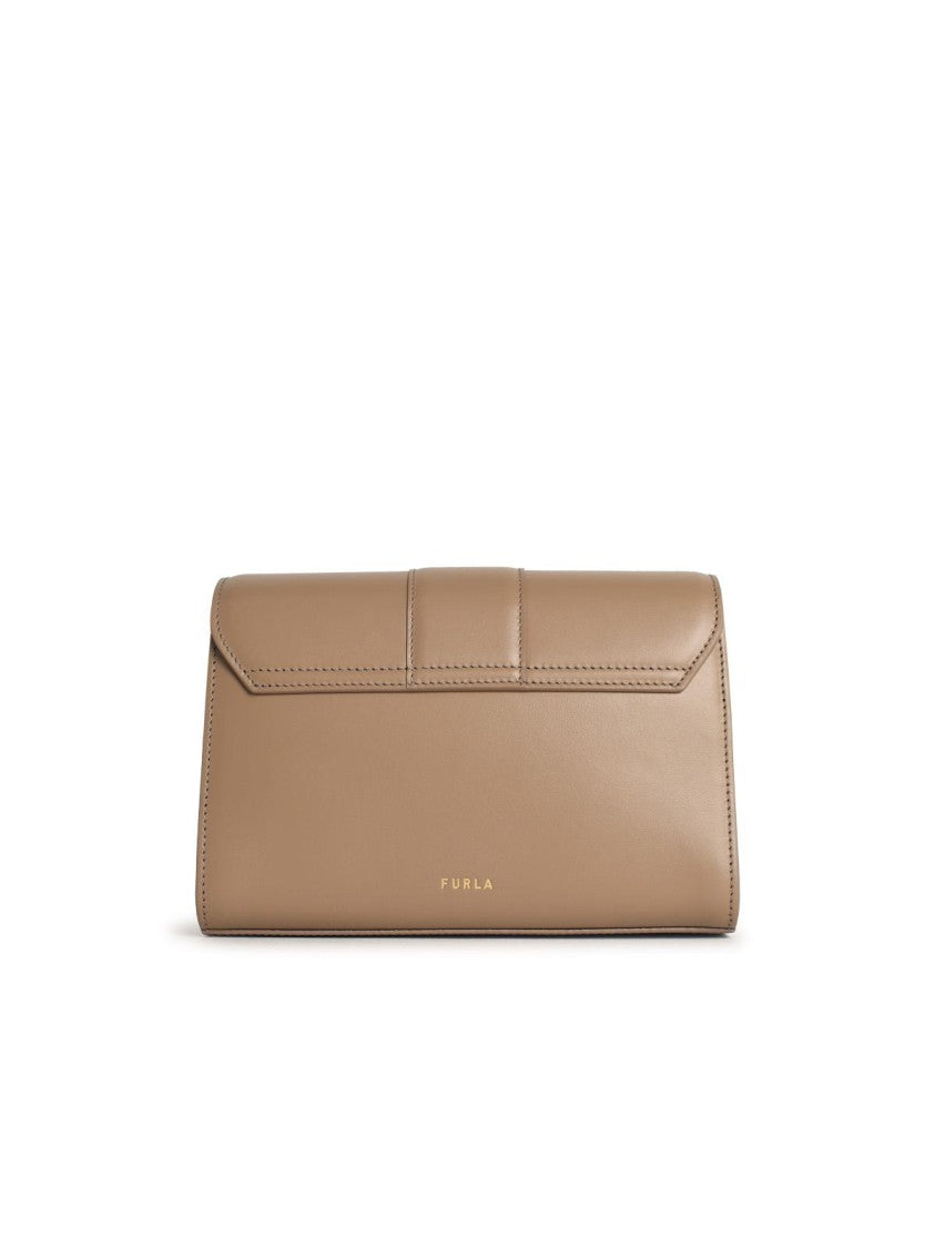 Furla 'Urban S' Beige Leather Crossbody Bag