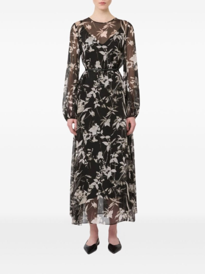 Max Mara Ankle-Length Floral Print Maxi Dress