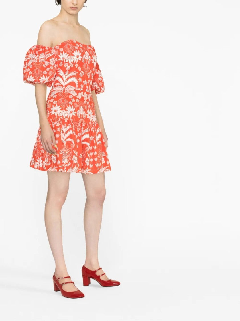 Borgo De Nor Ziggy Dress With Off-Shoulder Design And Statement Puff Sleeves