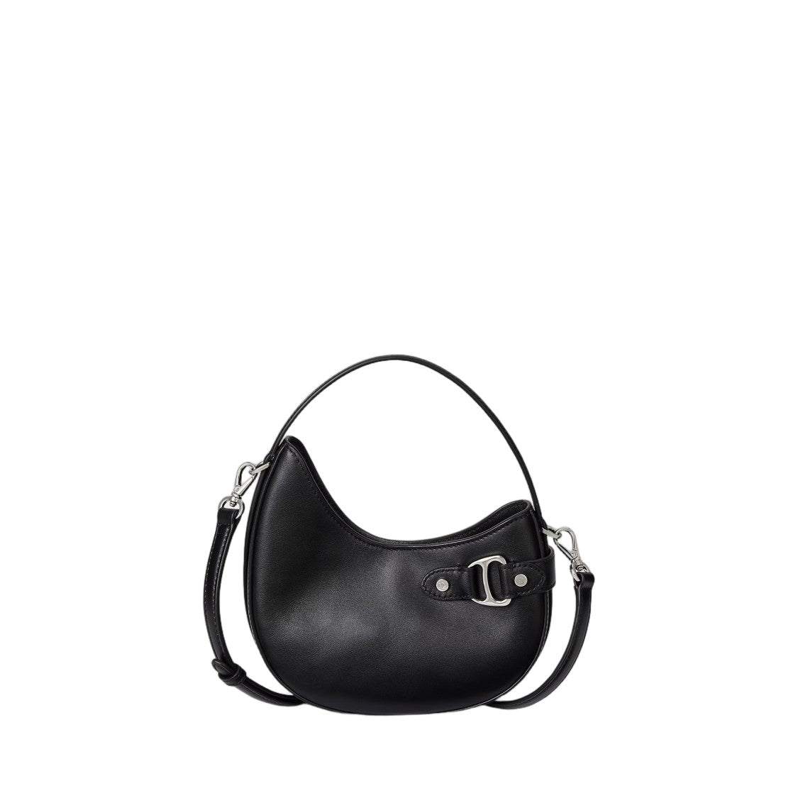 Lauren Ralph Lauren Crescent-Shaped Black Crossbody Bag
