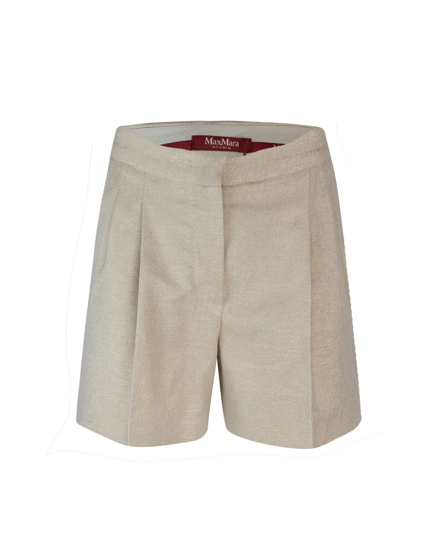 Max Mara Favilla Gold Twill Shorts