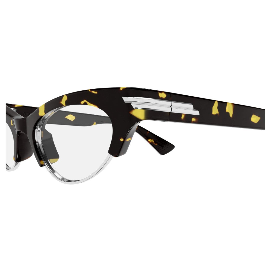 Bottega Veneta Cat-Eye Sunglasses With Yellow Tortoiseshell Accents