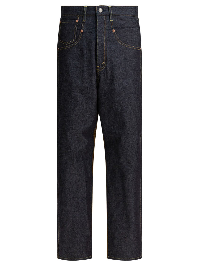 Junya Watanabe Two-Tone Denim Jeans With Contrasting Corduroy Back