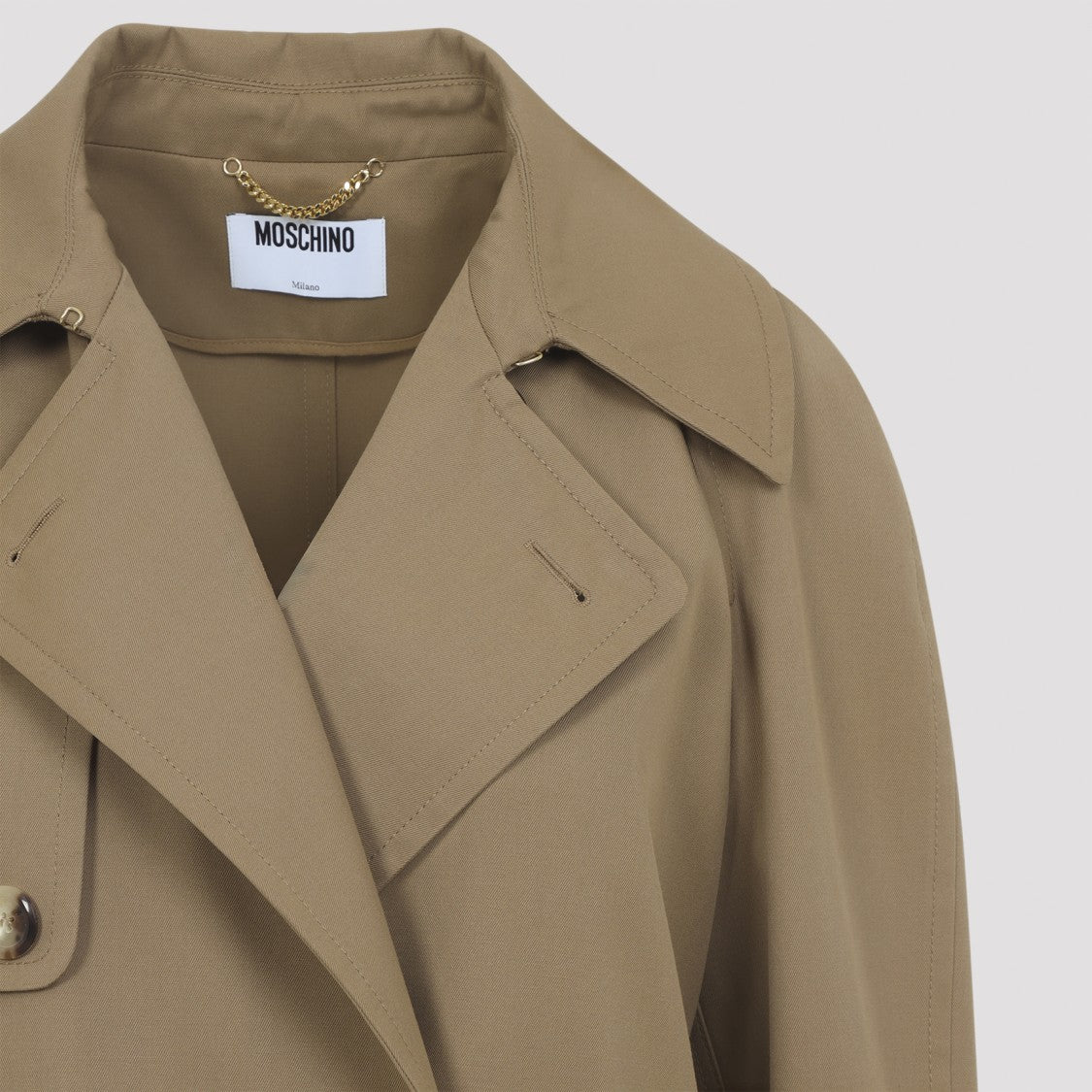 Moschino Brown Midi Trench Coat