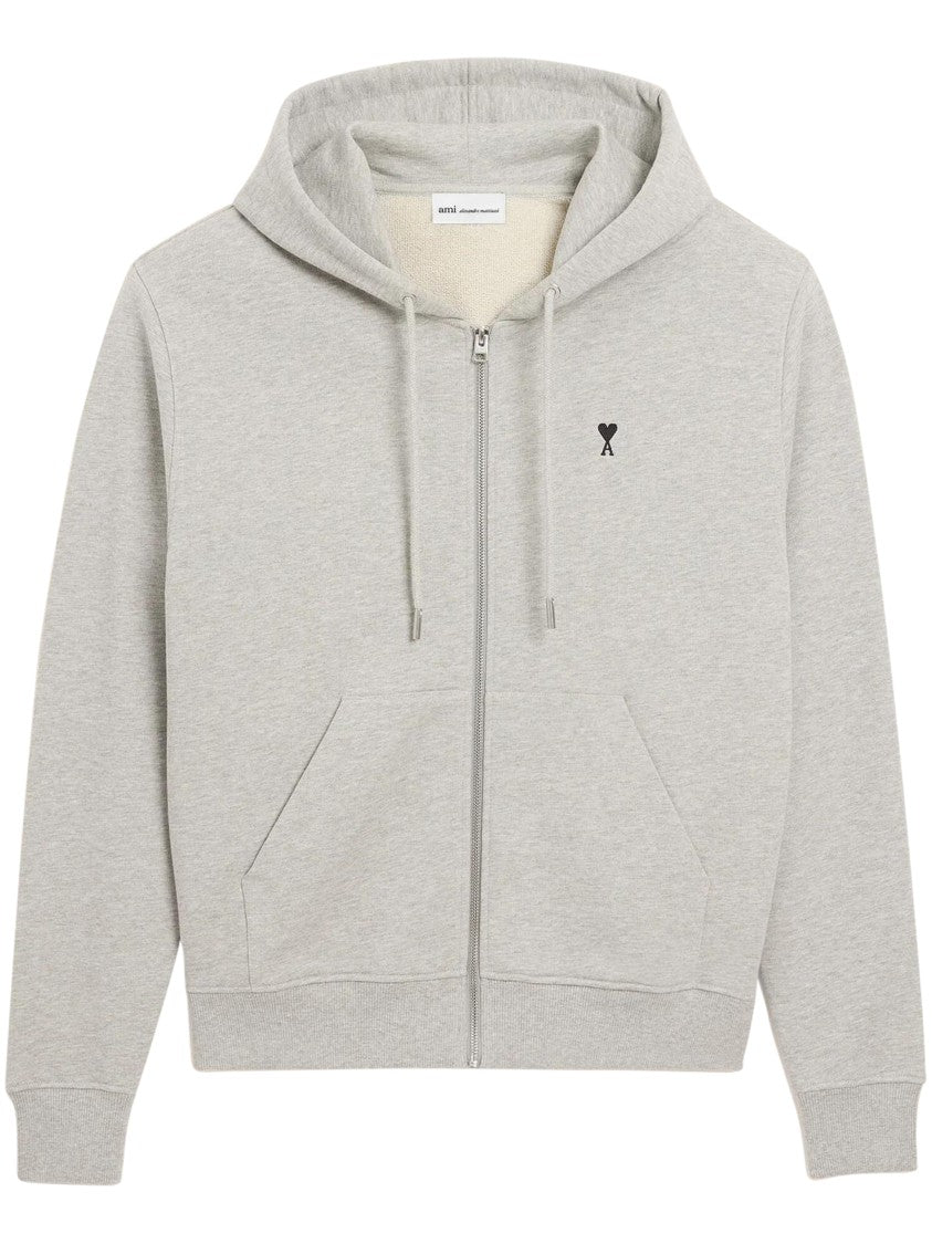 Ami Paris Quota Ami De Coeur Zip-Through Hoodie