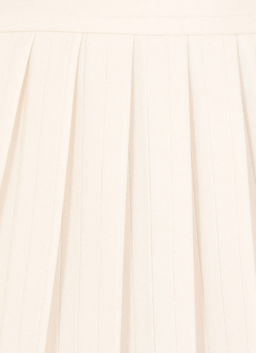 Golden Goose Ivory Varsity Marcie Skirt