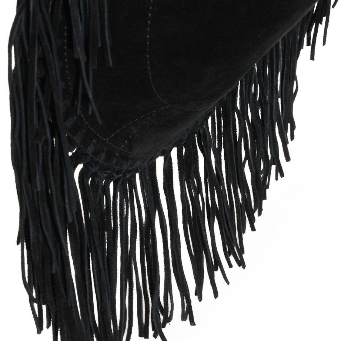 Isabel Marant Black Suede Handbag With Fringe