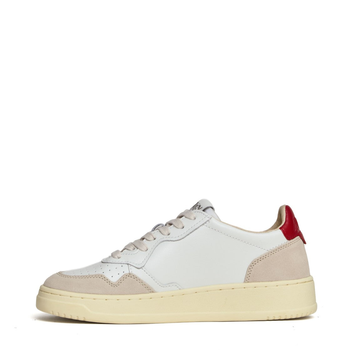 Autry White Beige Leather Medalist Low Sneakers