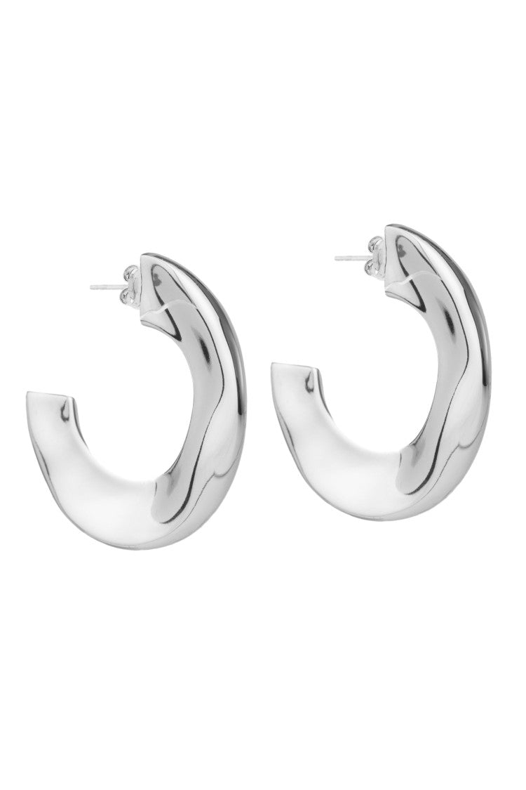 Federica Tosi Gold Mindy Circle 925 Silver Plated Bronze Metal Earrings