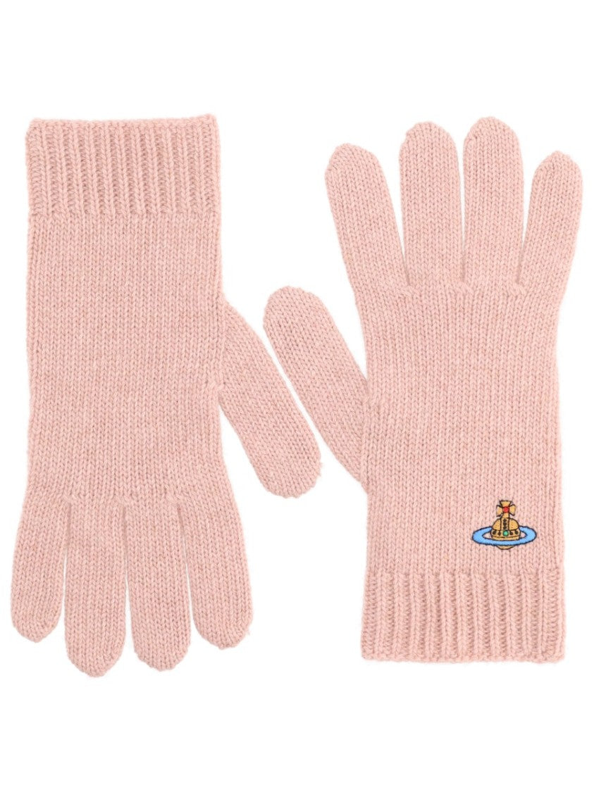 Vivienne Westwood Delicate Orb Embroidery Cashmere Gloves