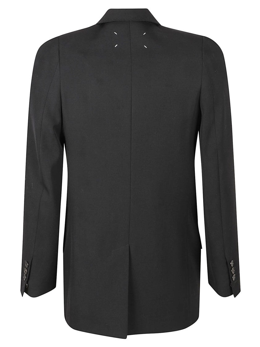 Maison Margiela Double-Breasted Wool Jacket With Wide Lapels And Tailored Finish