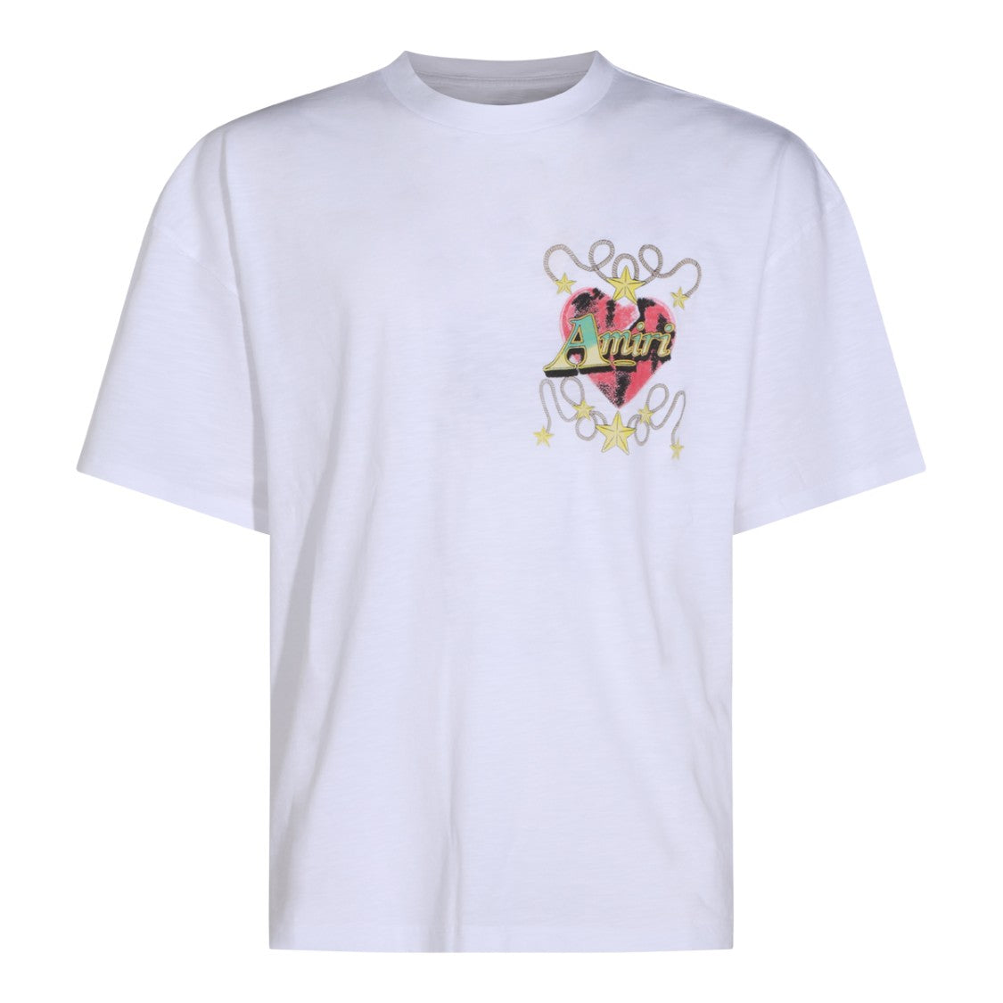 Amiri Heart Graphic Cotton T-Shirt With Artistic Detail