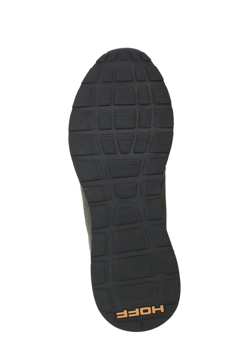 Hoff Green Low-Top Suede Leather Sneakers