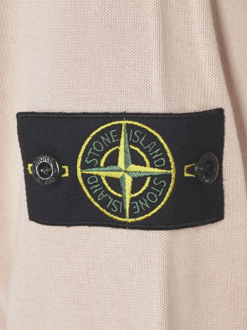 Stone Island Crew Neck Sweater With Logo Patch