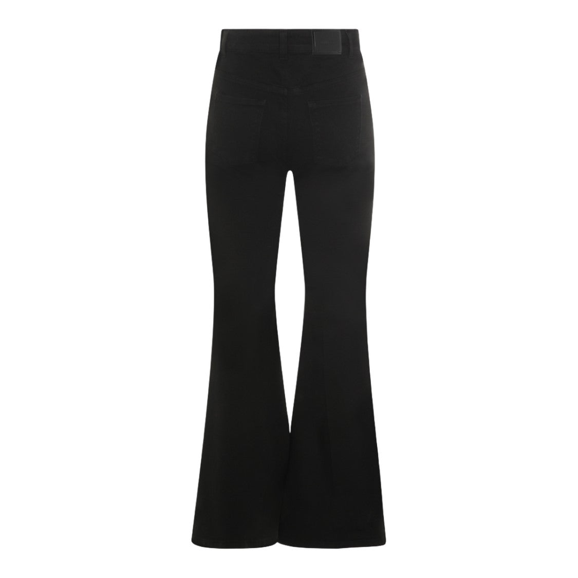 Twin-Set High-Waisted Black Jeans With Flared Leg Design