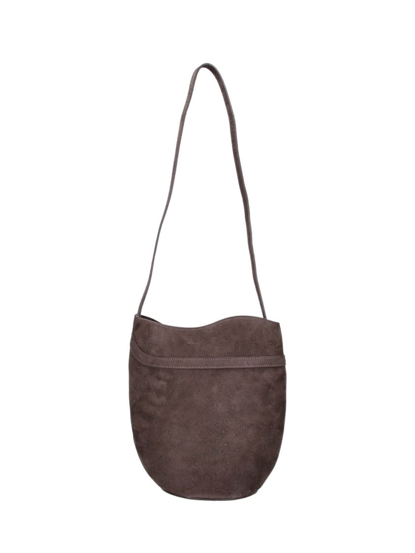 Liffner Textured Dark Brown Shoulder Bag