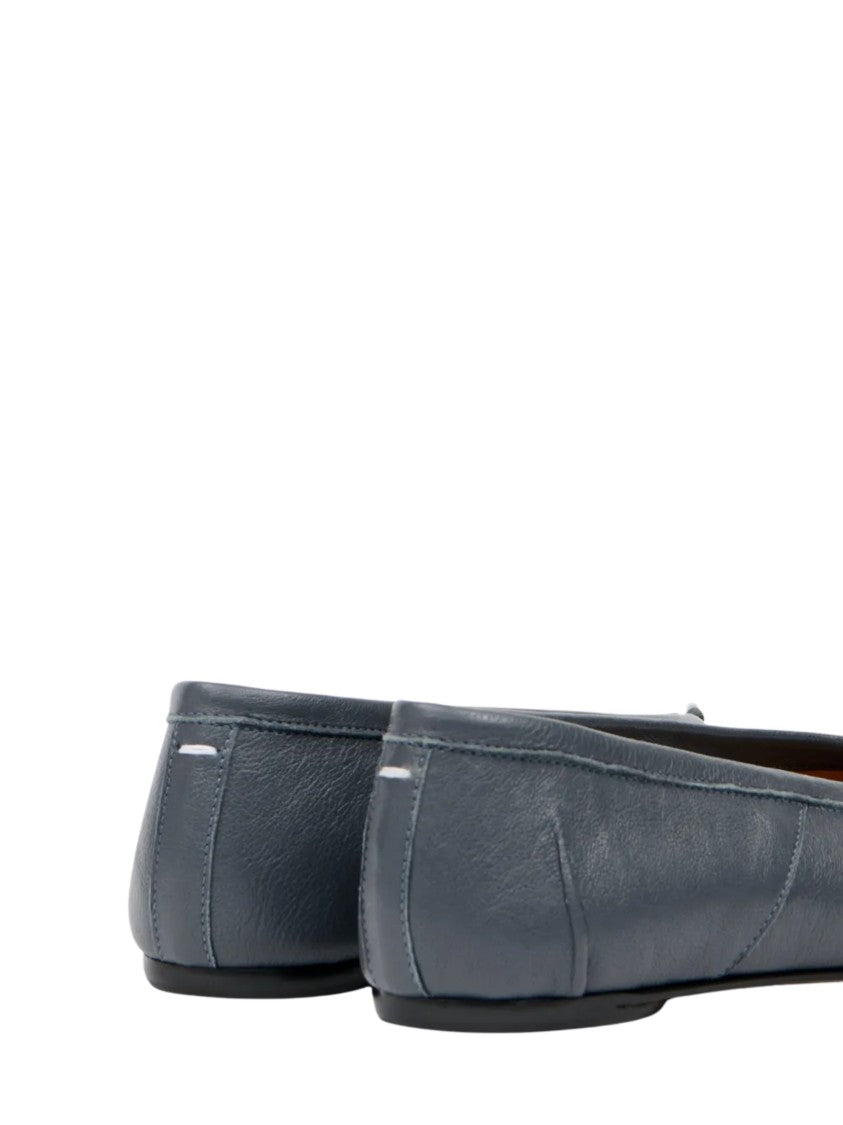Maison Margiela Grey Split-Toe Leather Flats