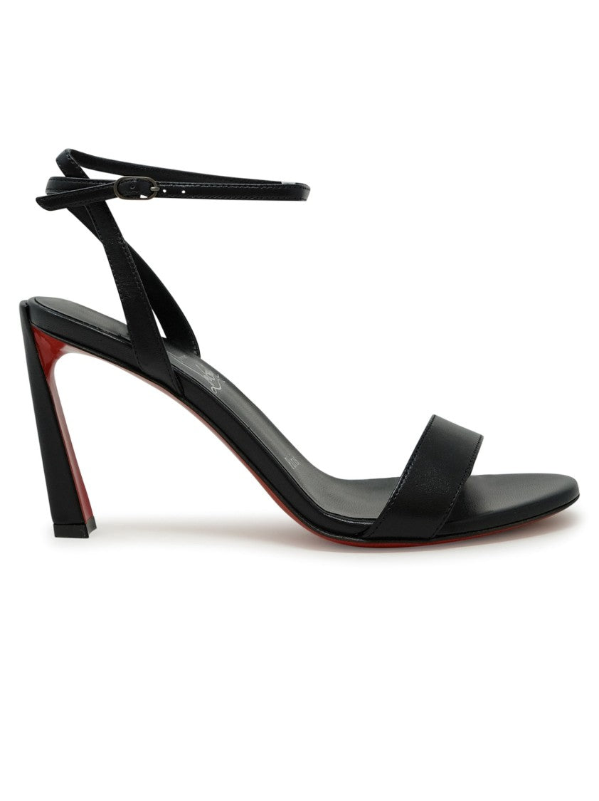 Christian Louboutin Black Pvc Leather Condora Queen 85 Sandals