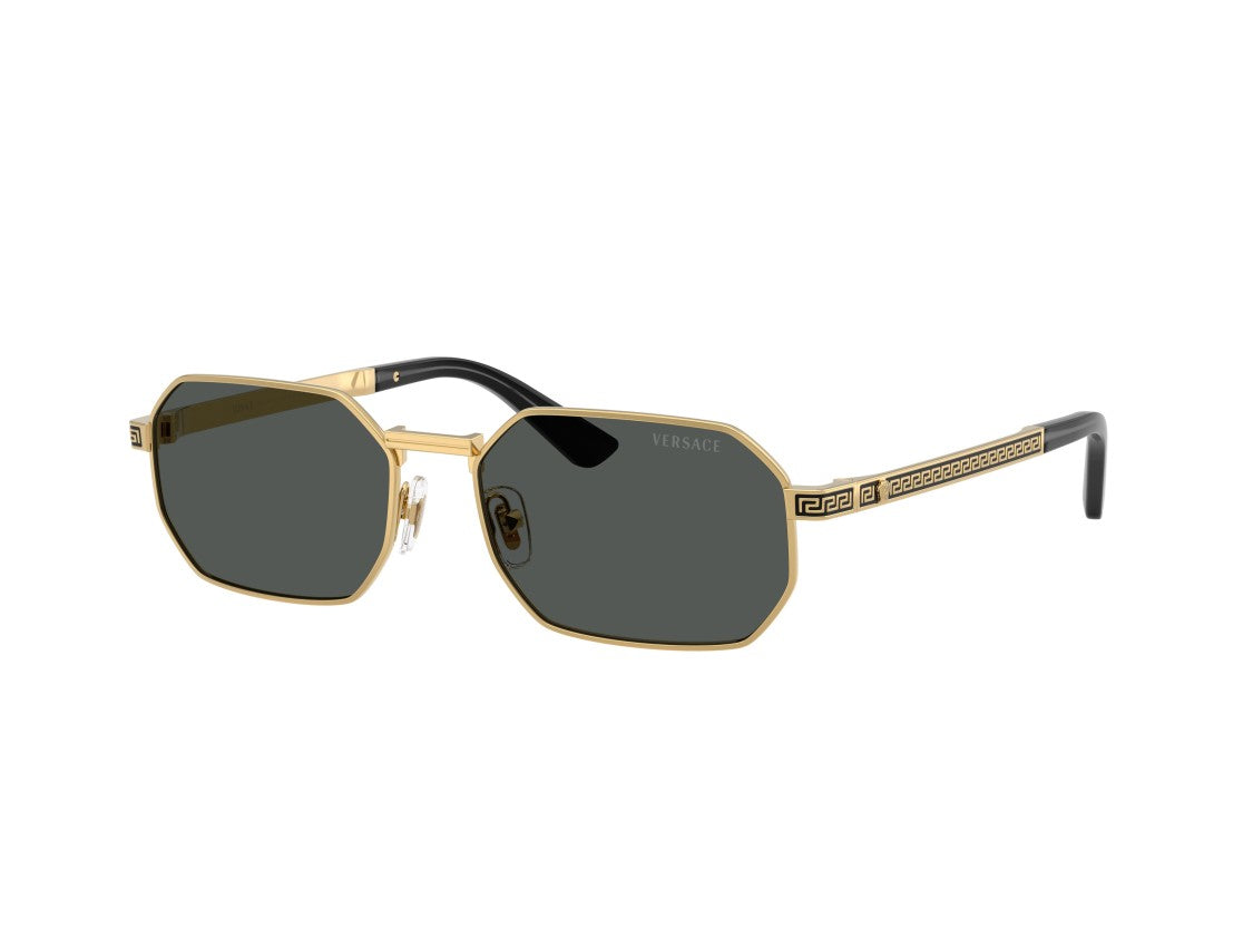 Versace Gold 0Ve2297 Metal Geometric Octagonal Sunglasses