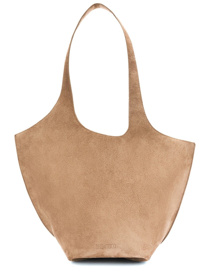 The Attico The Scoop Suede-Like Folded Tote Bag